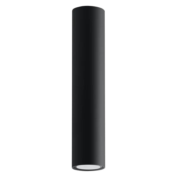 Strakke Zwarte Buis Plafondlamp 30cm