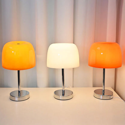 Glazen Paddenstoel Tafellamp met Warm LED Licht