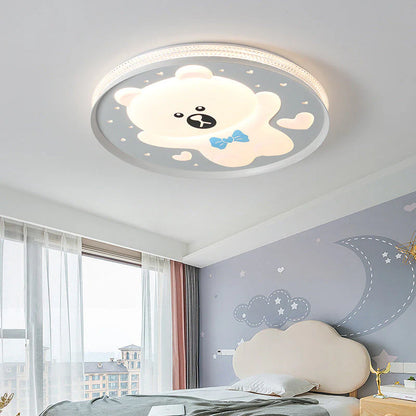Hedendaagse Kinderen Ronde Beer LED Plafondlamp
