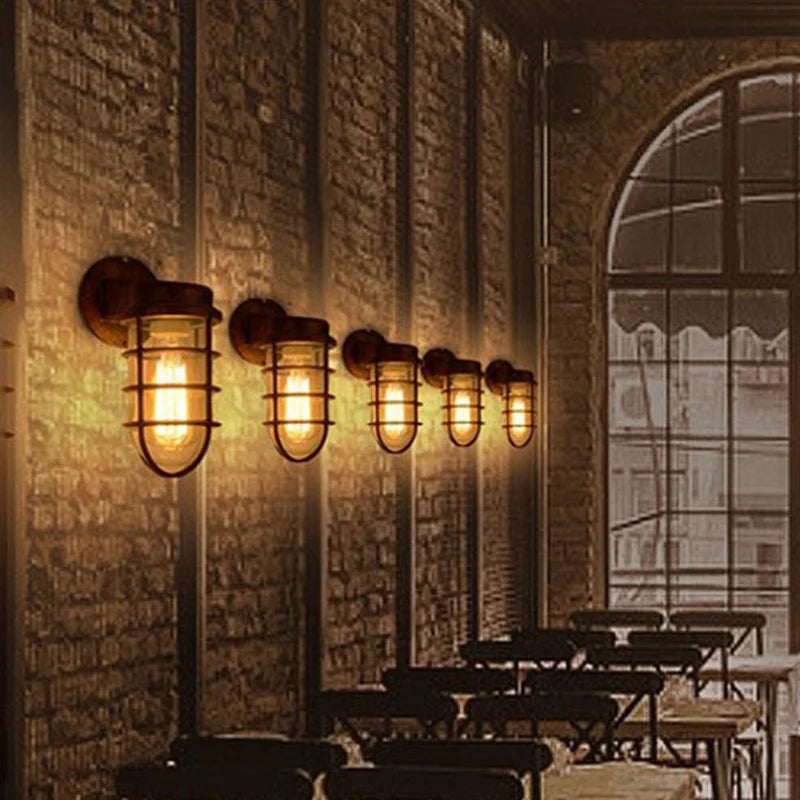 Industriële Waterdichte Aluminium Ronde Kooi Wandlamp