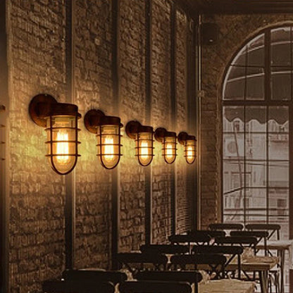 Industriële Waterdichte Aluminium Ronde Kooi Wandlamp