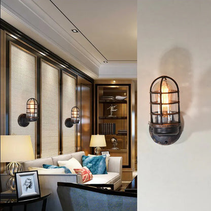 Industriële Waterdichte Aluminium Ronde Kooi Wandlamp