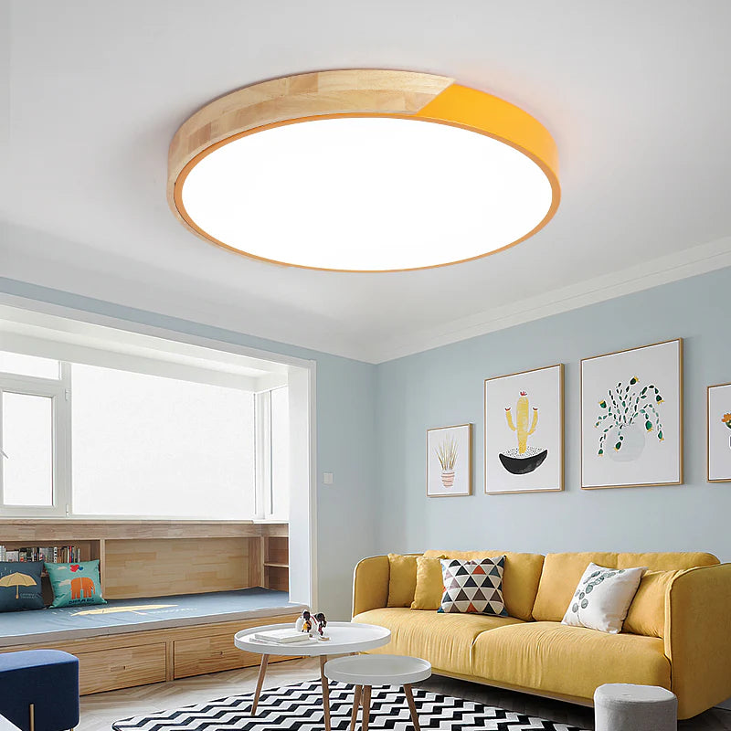Ronde LED Plafondlamp met Kleuraccent