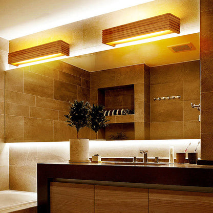 Minimalistische Houten Rustieke LED Wandlamp
