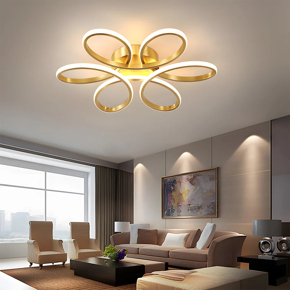 Minimalistische Bloemblaadje Metalen LED Plafondlamp