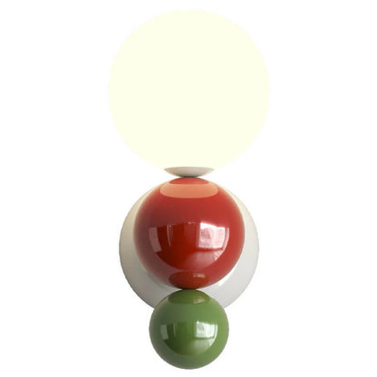 Moderne Crèmekleurige Smeedijzeren Bolvormige Wandlamp