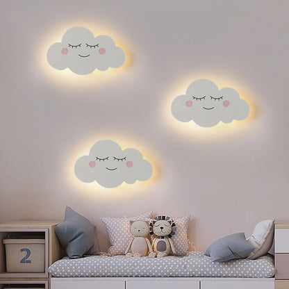 Noordse Creatieve Wolken Emoji LED Wandlamp