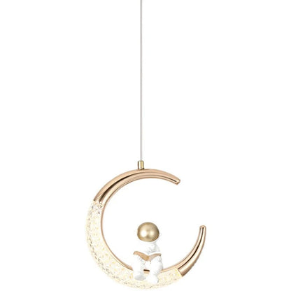 Modern Astronaut Maan LED Kinder Hanglamp