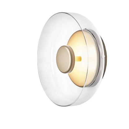 Moderne Duidelijk Ronde LED Glazen Wandlamp