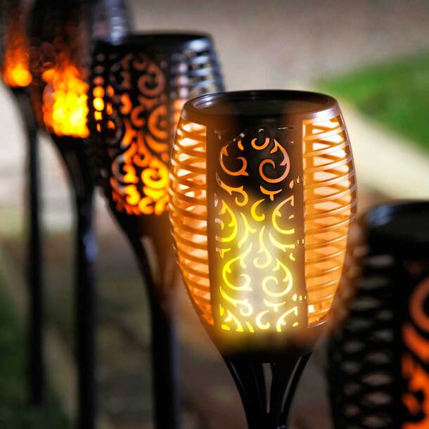 Magische Zonne-energie Luxe Tuinfakkel
