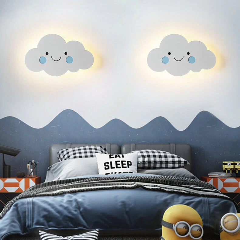 Noordse Creatieve Wolken Emoji LED Wandlamp