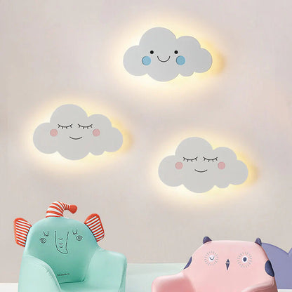 Noordse Creatieve Wolken Emoji LED Wandlamp
