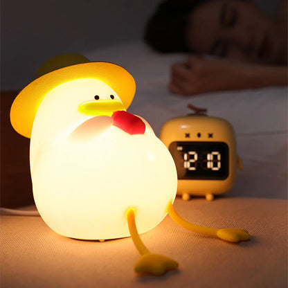 Schattige Siliconen Eend LED Nacht Tafellamp