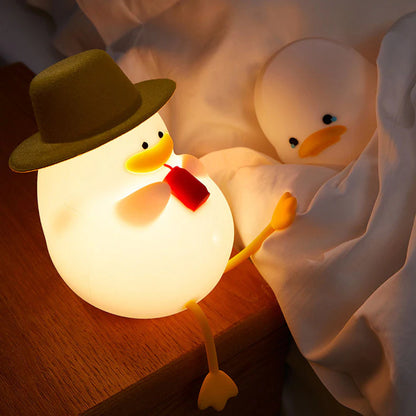 Schattige Siliconen Eend LED Nacht Tafellamp