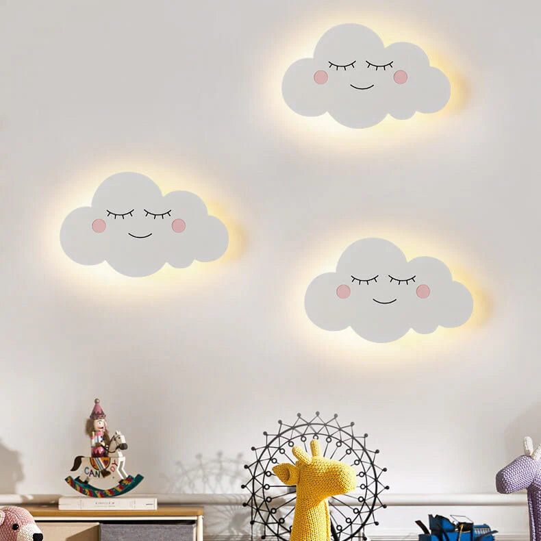 Noordse Creatieve Wolken Emoji LED Wandlamp
