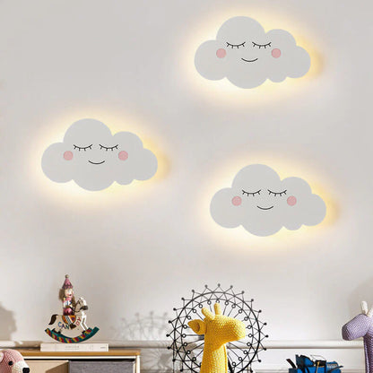 Noordse Creatieve Wolken Emoji LED Wandlamp