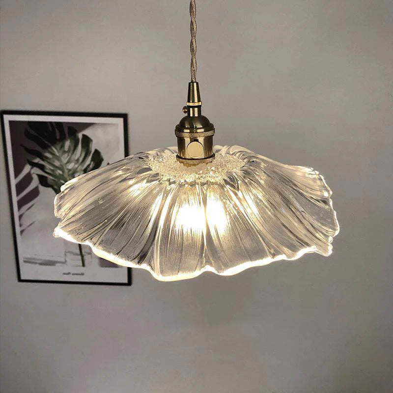Retro Bloemvorm Glazen Hanglamp