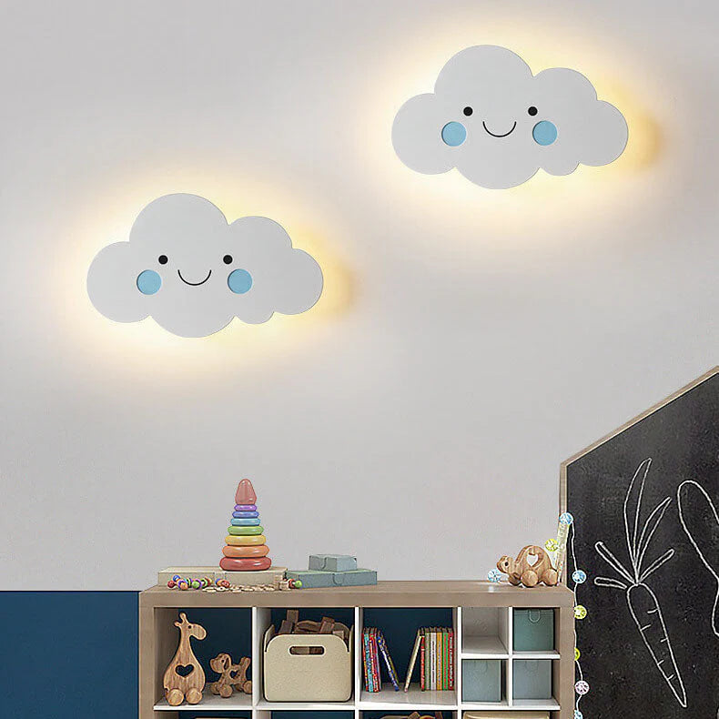 Noordse Creatieve Wolken Emoji LED Wandlamp