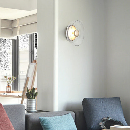 Moderne Duidelijk Ronde LED Glazen Wandlamp
