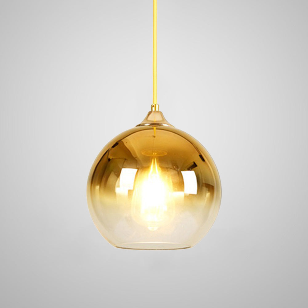 Glazen Hanglamp met Metallic Ombre Afwerking