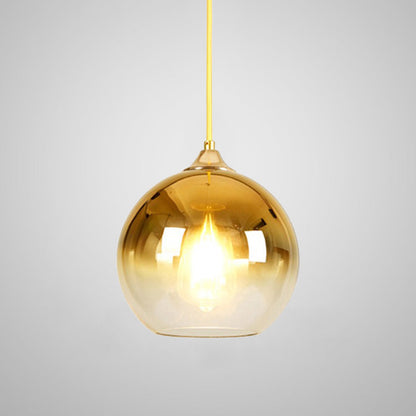 Glazen Hanglamp met Metallic Ombre Afwerking