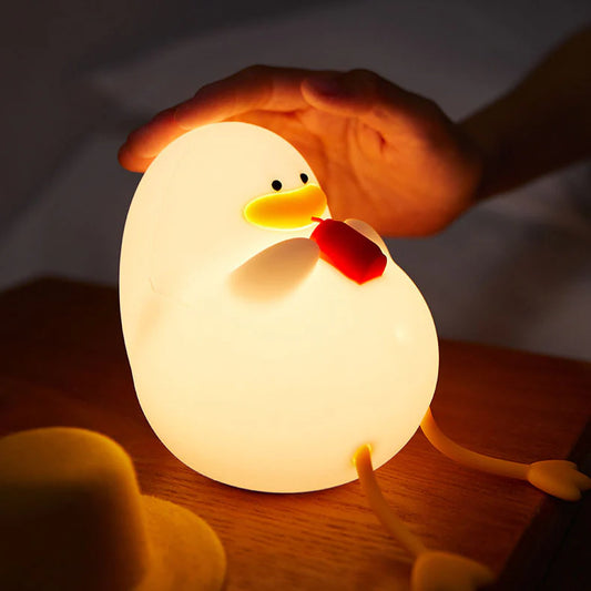 Schattige Siliconen Eend LED Nacht Tafellamp