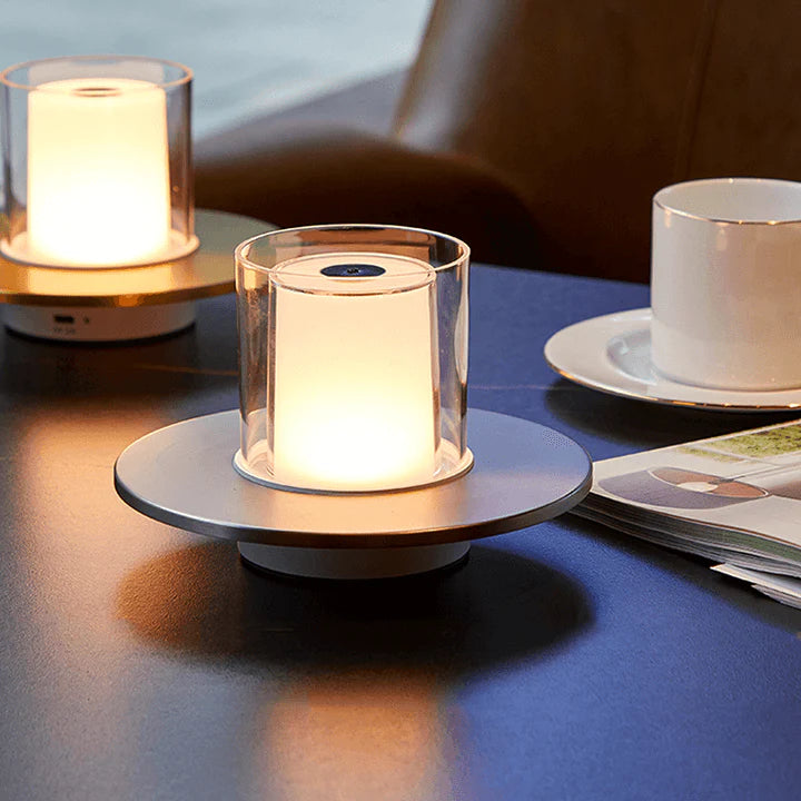 Moderne Draagbare Tafellamp met Kaarslichtsfeer