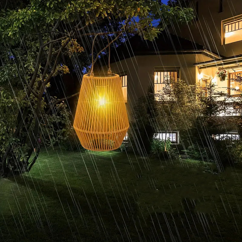 Boheemse Solar Rotan Buiten Hanglamp