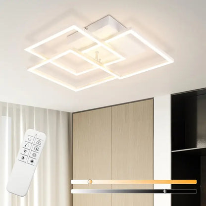 Dimbare LED Plafondlamp met Afstandsbediening en Modern Geometrisch Design