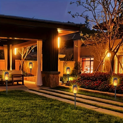 Solar LED Tuinlampen met Flikkerende Vlam – Set van 4/8/12 Stuks
