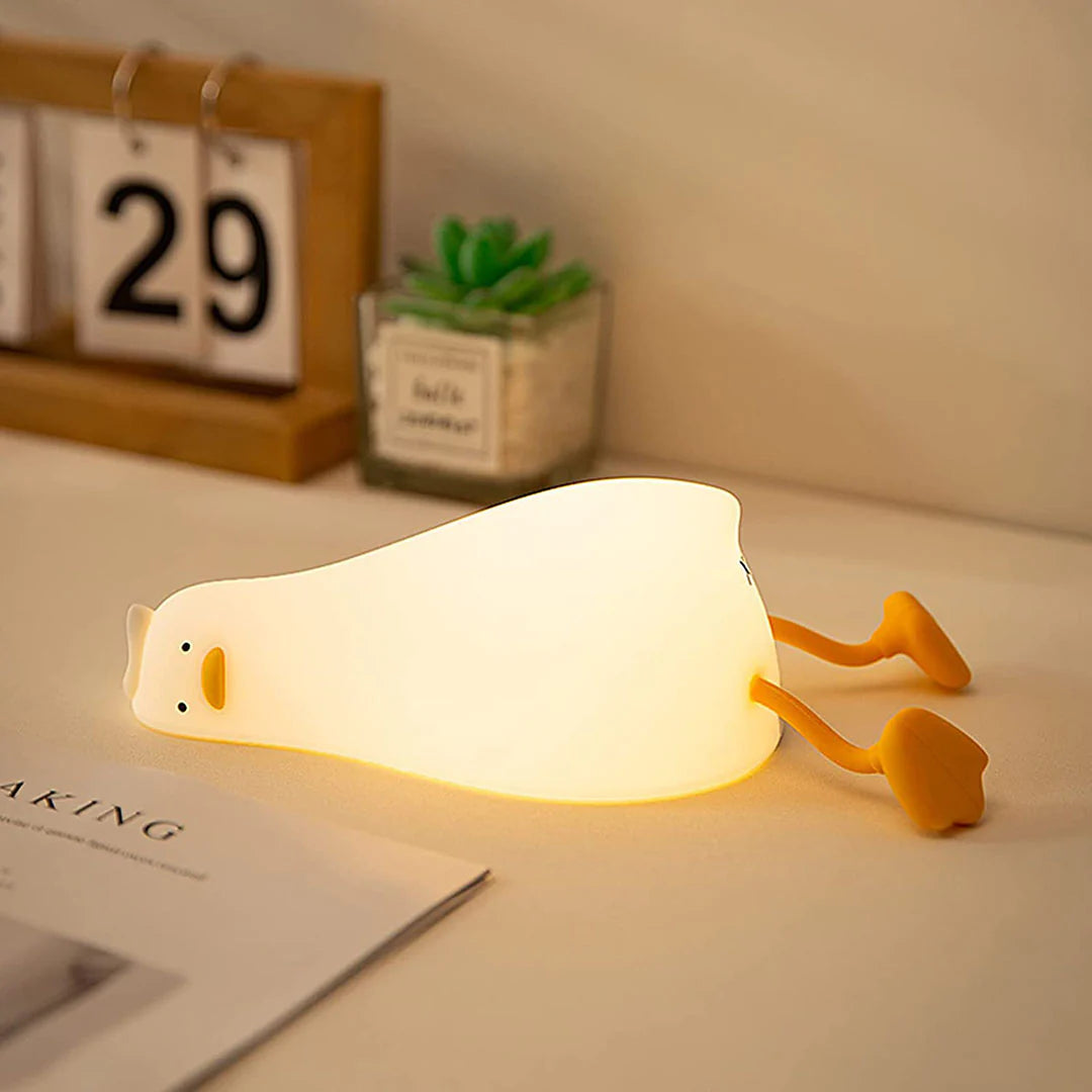 Moderne Lieve Eend Siliconen Zachte Nachtlamp