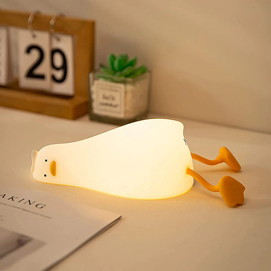 Moderne Lieve Eend Siliconen Zachte Nachtlamp