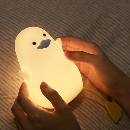 Moderne Lieve Eend Siliconen Zachte Nachtlamp