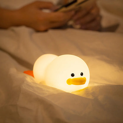 Moderne Lieve Eend Siliconen Zachte Nachtlamp