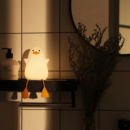 Moderne Lieve Eend Siliconen Zachte Nachtlamp