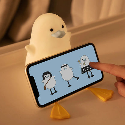 Moderne Lieve Eend Siliconen Zachte Nachtlamp