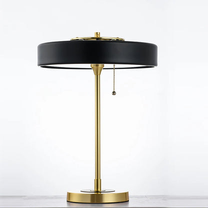 Retro Schijf Tafelamp met Futuristische Touch