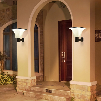 Waterdichte Buiten Solar Wandlamp in Art Deco Stijl