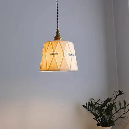 Retro Klassiek Keramisch Wit Hanglamp