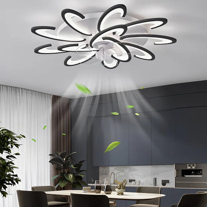 Minimalistische Plafondventilator met LED-verlichting