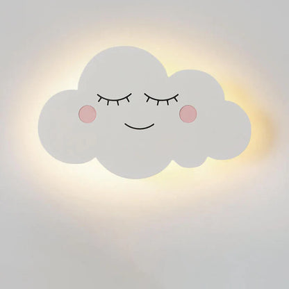 Noordse Creatieve Wolken Emoji LED Wandlamp