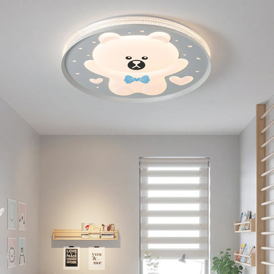Hedendaagse Kinderen Ronde Beer LED Plafondlamp