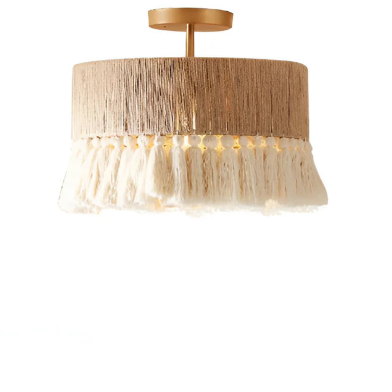 Boho Vintage Hennep Touw Tassel Kroonluchter