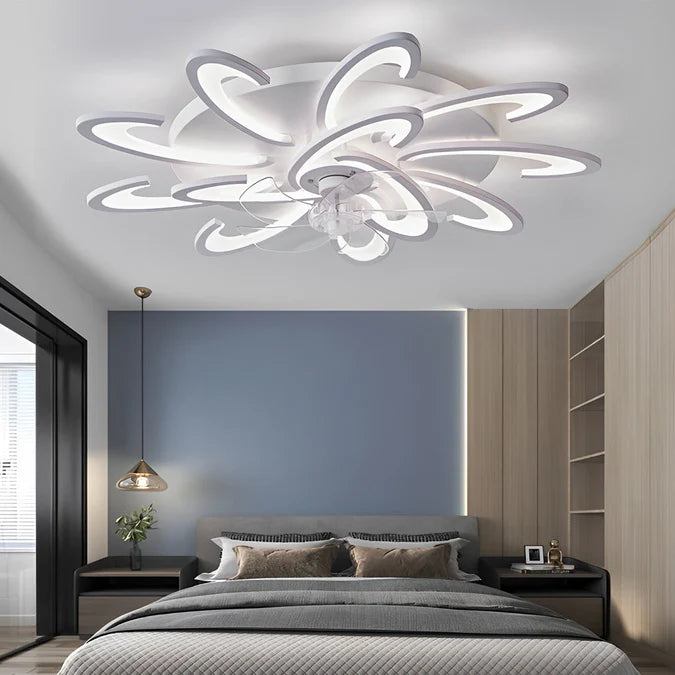 Minimalistische Plafondventilator met LED-verlichting