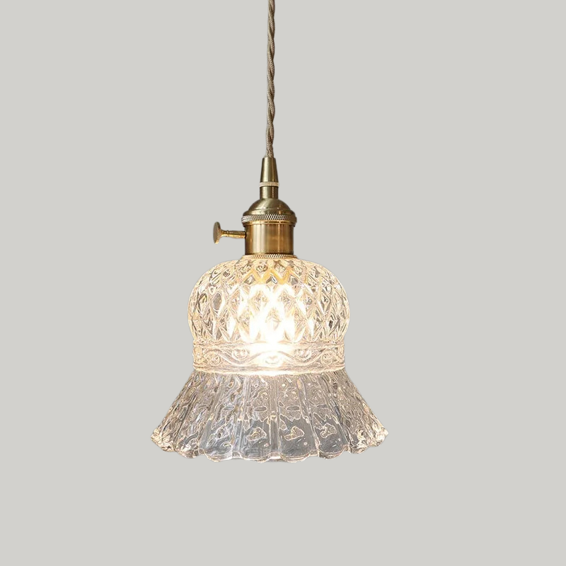 Luxe Tiffany Hanglamp met Walnoothout