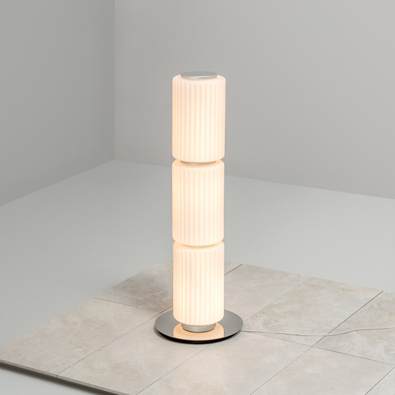 Virello Glazen Kolom Vloerlamp