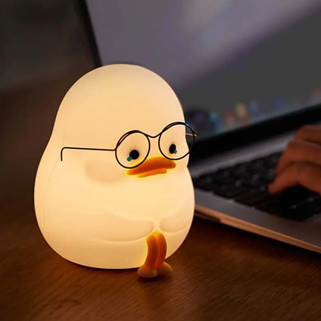 Zacht Silicone Warm Licht Huilende Eend Nachtlamp