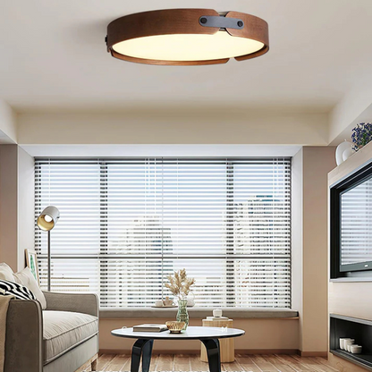 Moderne Wabi-Sabi Houten Plafondlamp