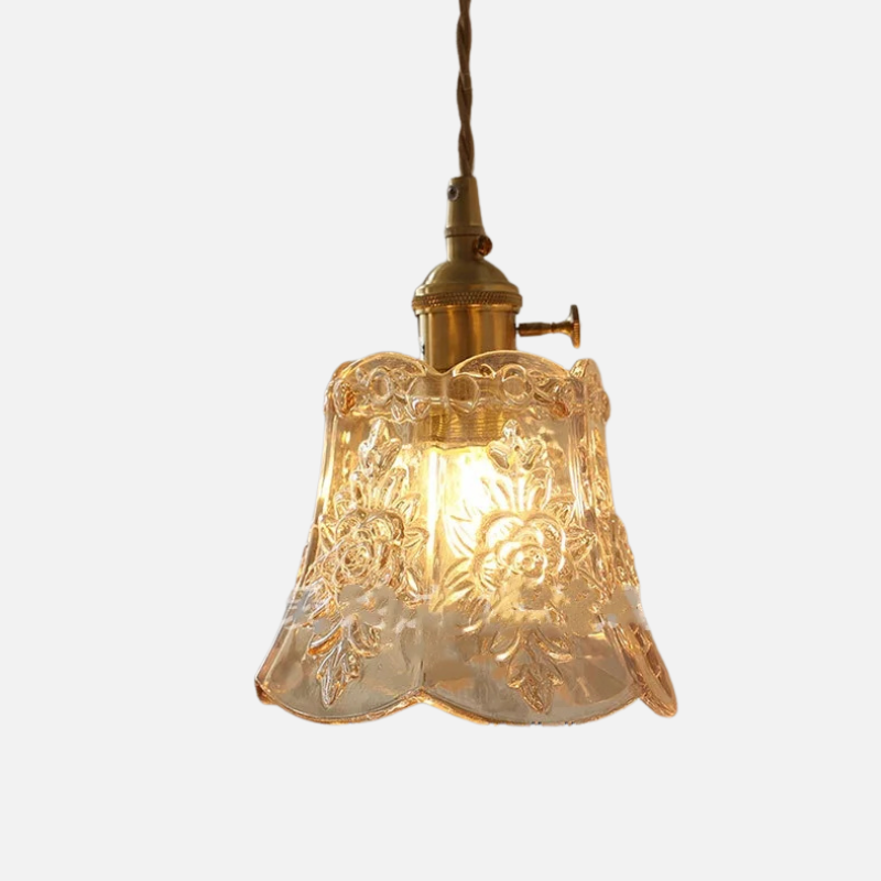 Klassiek Glazen Bloem Hanglamp