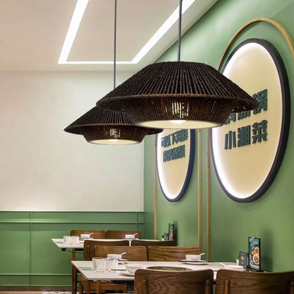 Japans-Geïnspireerde Wabi Sabi LED Touw Hanglamp